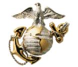 Marine Corps Emblem signifying M203grips are on Air Force security units M203 grenade launchers.