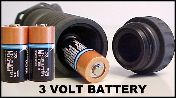 Photo showing two 3-volt batteries positioned in the Battery handle for either the grenade launcher or rifle foregrips.