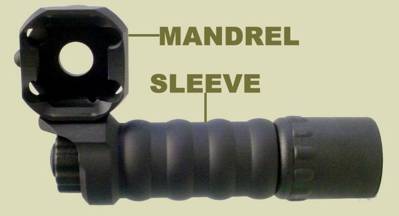 RM Equipment's Tactical Light module is pictured Part Number 71G600. This accessory provides a flashlight for the rifle rail foregrip or M203 grenade launcher.